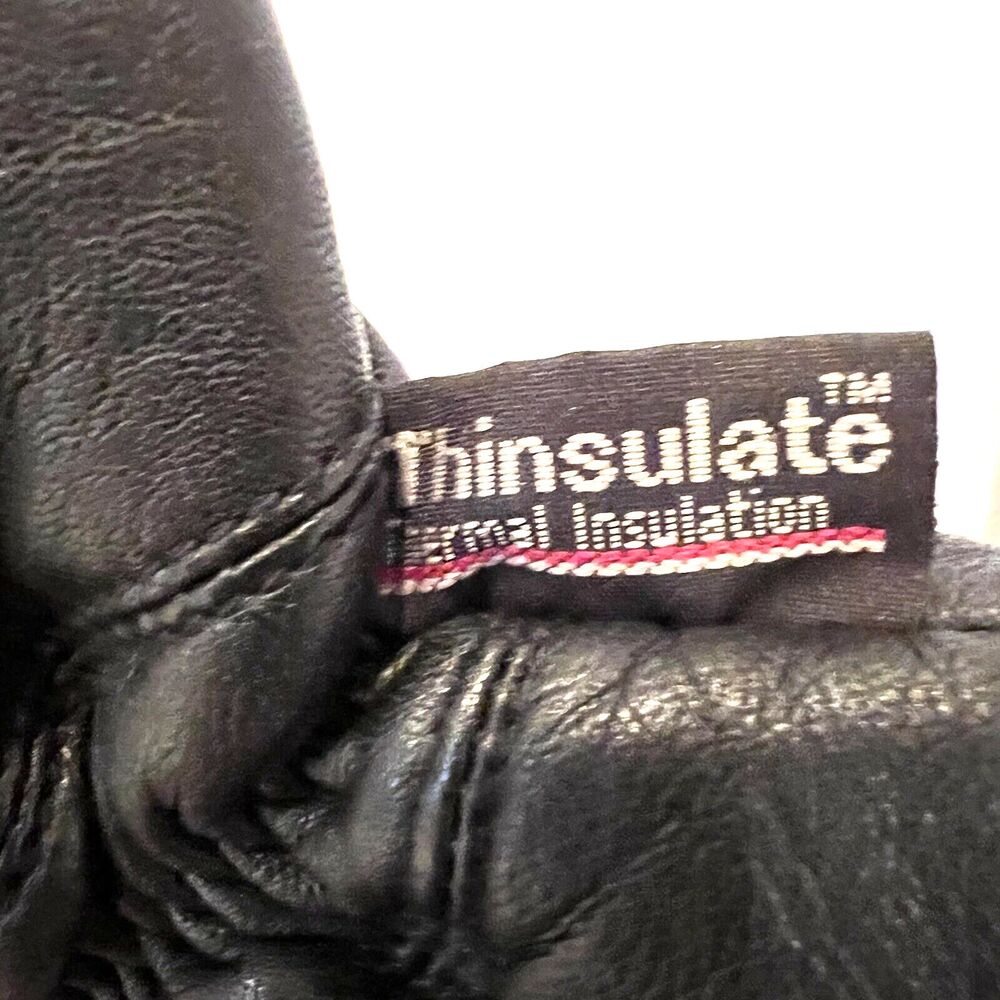 Thinsulate Black Leather Insulated Mens Thermal Lining Motorcycle Gloves Size XL - Picture 15 of 16